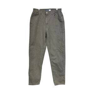 Liz Claiborne Classic Fit Lizwear Womens Sz 10 Cotton Olive Green Tapered Jeans